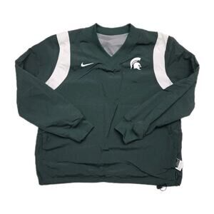 Nike Michigan State Reversible Windbreaker Men's Medium Pullover Jacket ON FIELD